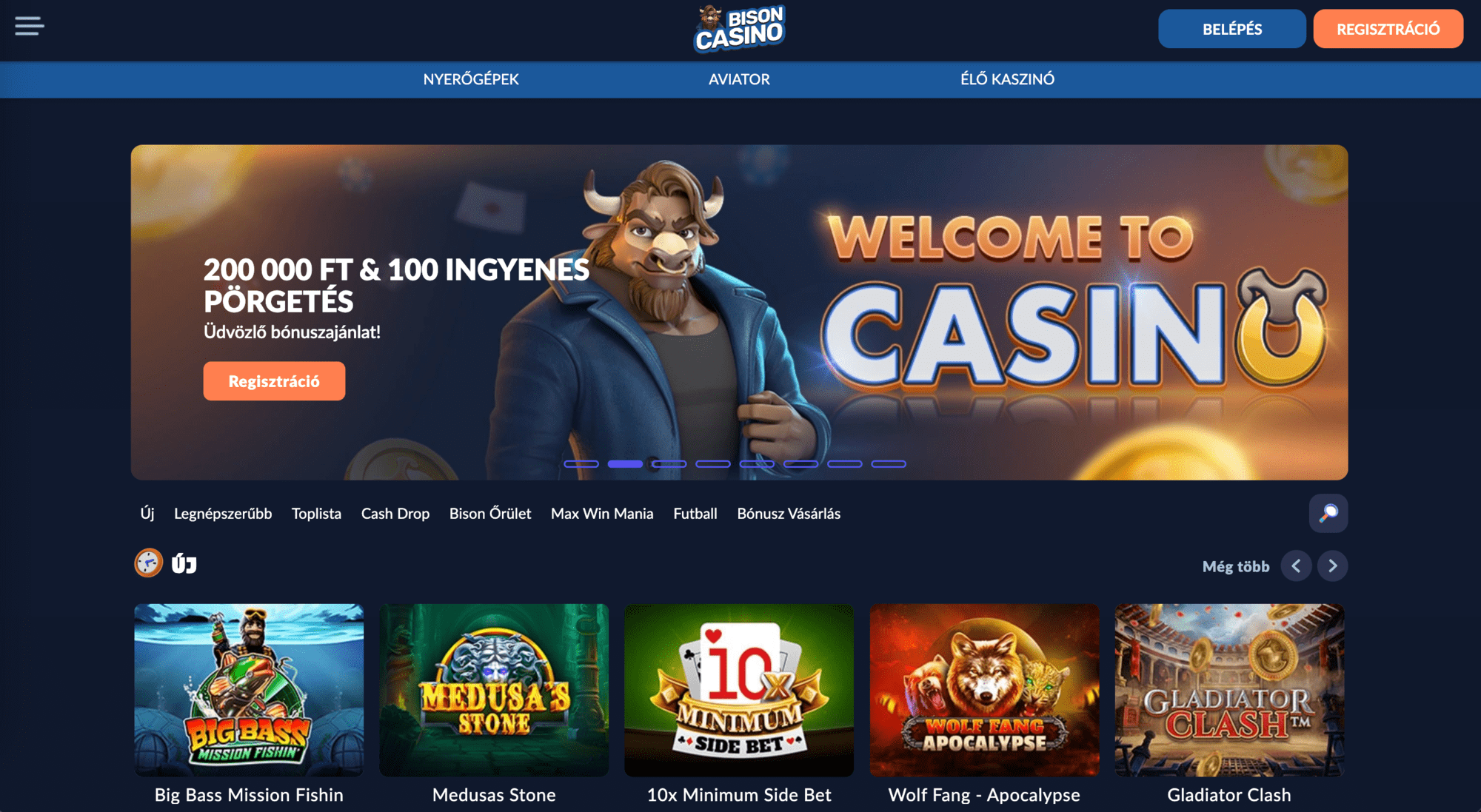 Main page Bison Casino