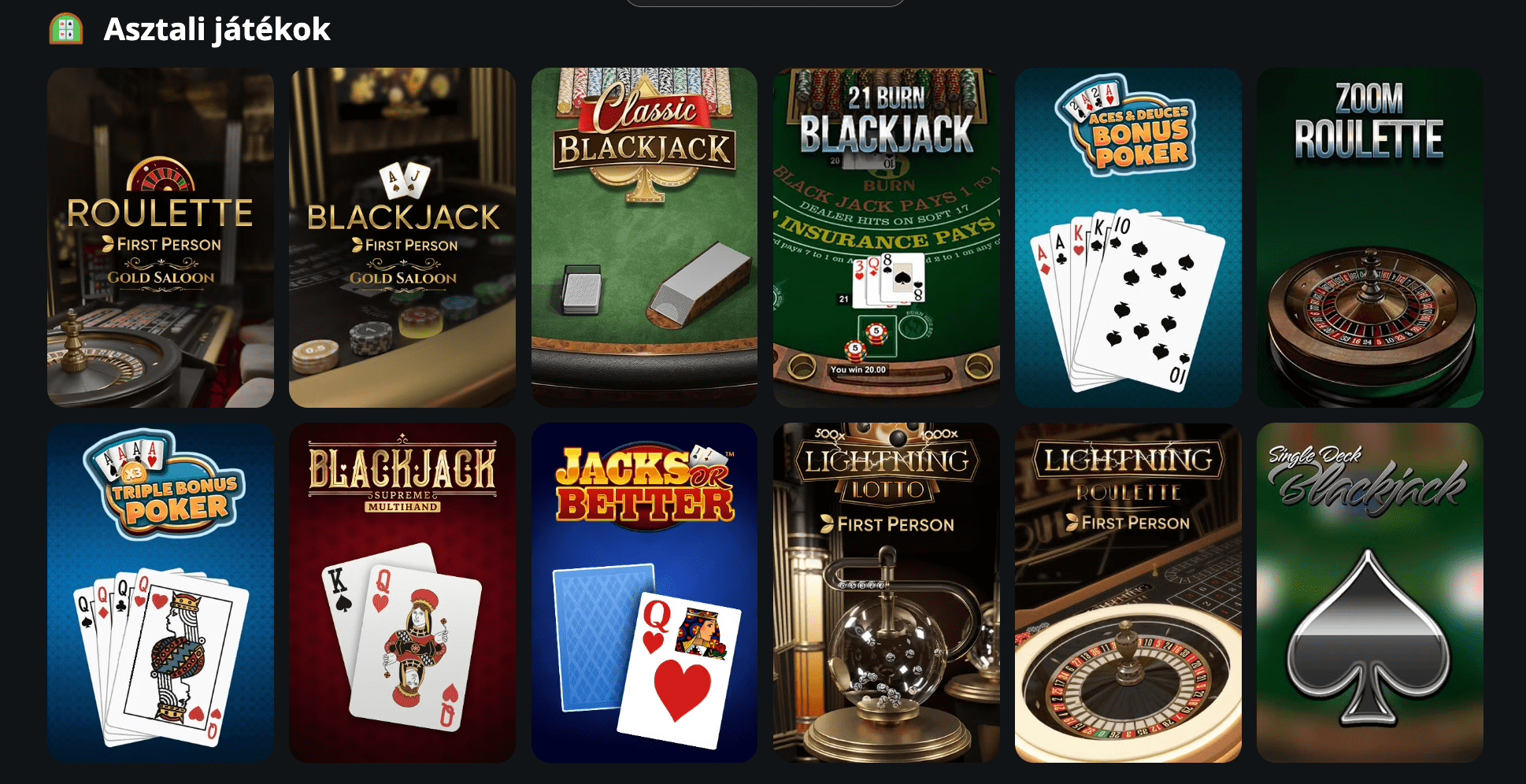 Excitewin Casino Table Games