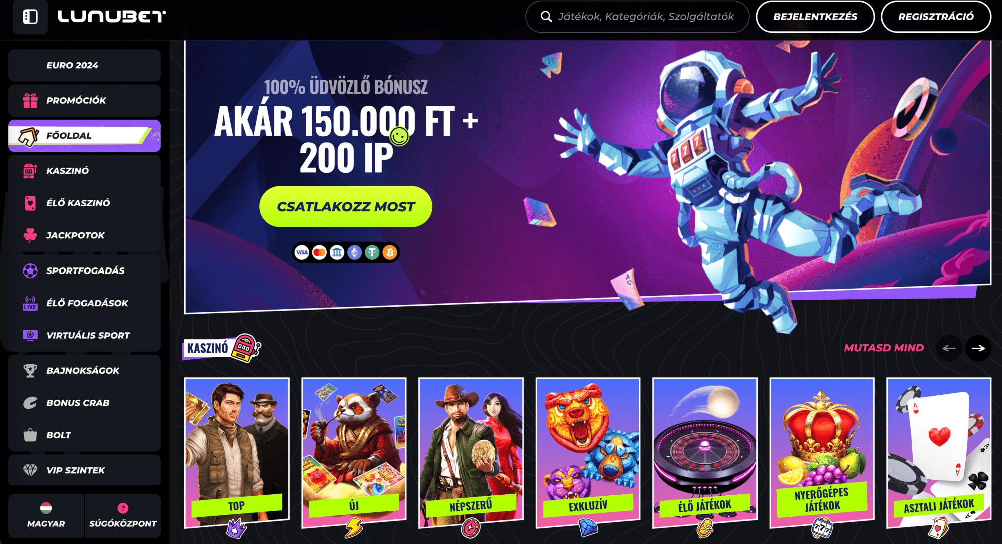 Main page Lunubet Casino