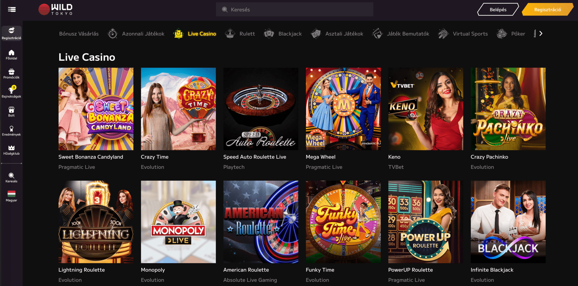 Lunubet live casino