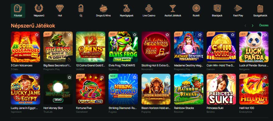 ritzo casino játékok
