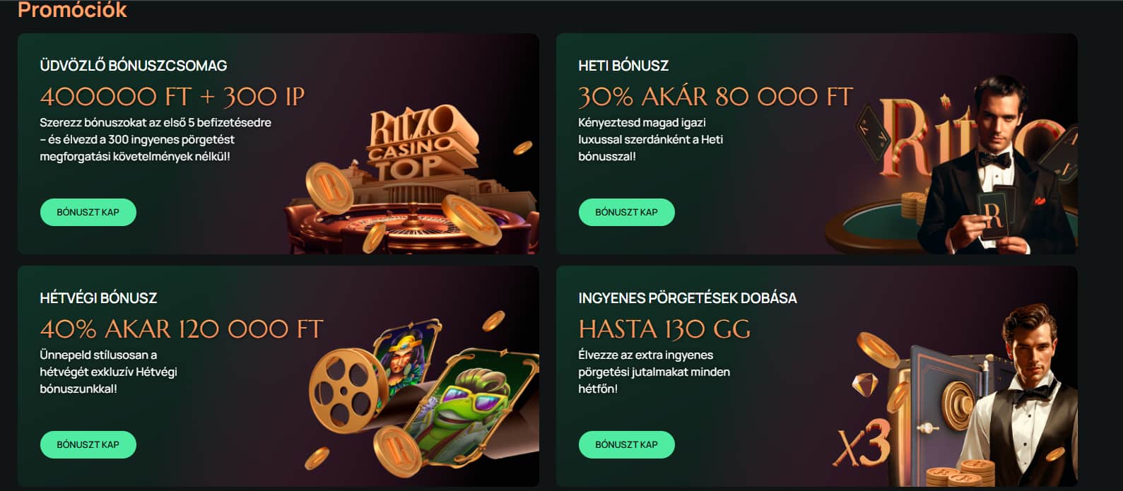 ritzo casino promóciók