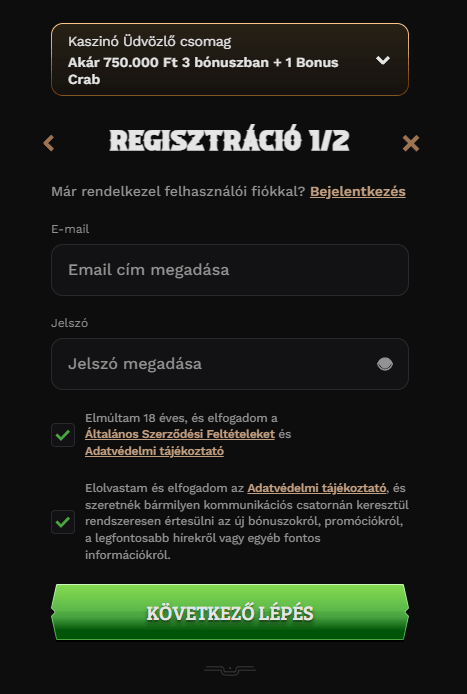 wildsino kaszinó regisztráció