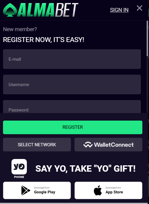 almabet kaszinó regisztráció